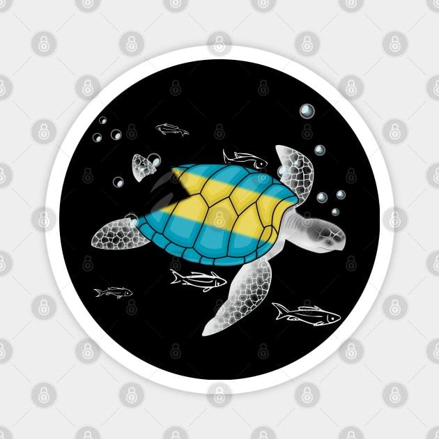 Bahamas Turtle Magnet by Fusti